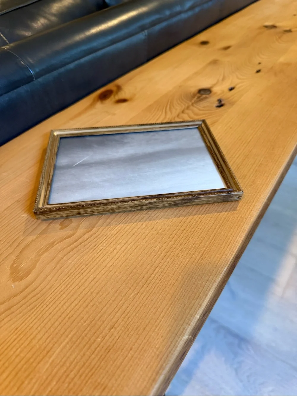Vintage Small Faux Wood Picture Frame